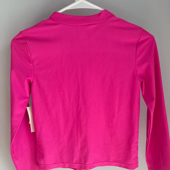 NWT - Pink Zip Up Long Sleeve Rash Guard - Picture 2 of 6